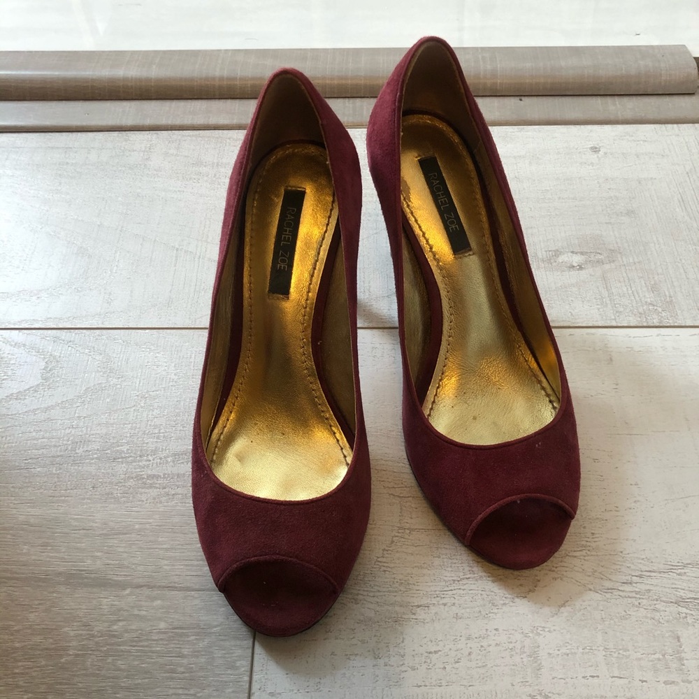Rachel Zoe peep toe with details at the back
